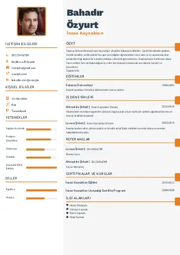 İnsan Kaynakları Cv Örnekleri cv indir